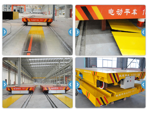 Industrial rail flat transfer cart