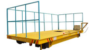 Electric trolley with railings