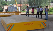 Clients were watching trackless trolley
