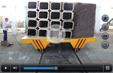Trailing cable power steel tube transfer railroad trolley video picture