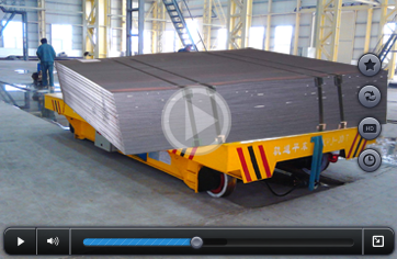 Foundry plant use railroad electric transfer cart/Material handling transfer cart video picture