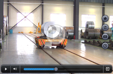 15t to 25t load capacity trackless transfer cart on cement floor video picture