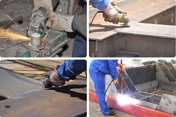 Analysis of welding defect of welding slag for electric flat transfer vehicle installation