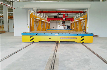 Trailing cable power steel tube transfer railroad trolley
