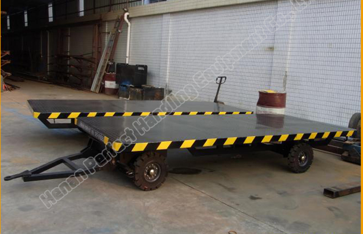 50t Steel Frame Flat Bed Platform Handling Semi-truck with Non-power