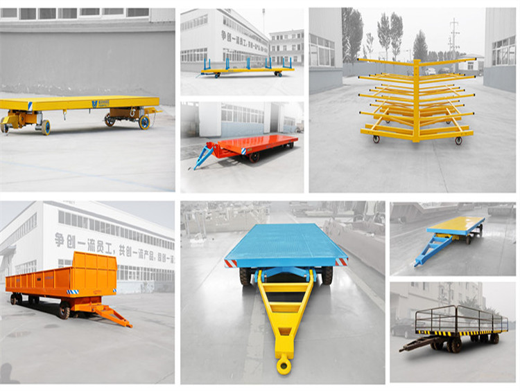 50t Steel Frame Flat Bed Platform Handling Semi-truck with Non-power
